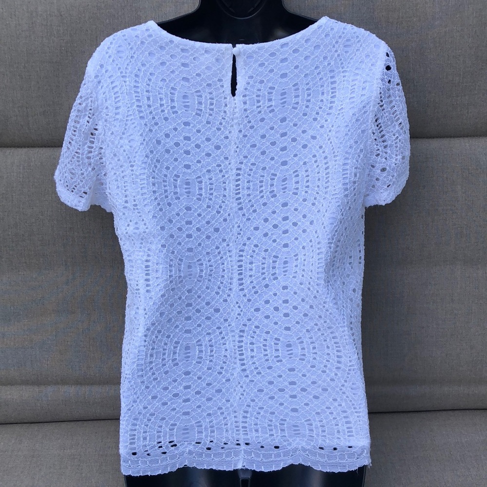 J CREW Eyelet Lace Top-New Without Tags - Picture 4 of 9